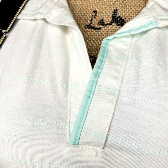 Burton | NWT Teal Striped Collared Shirt - Picture 3 of 5